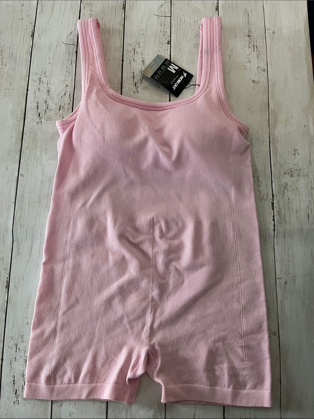Primark Light Pink Ribbed Tank Romper